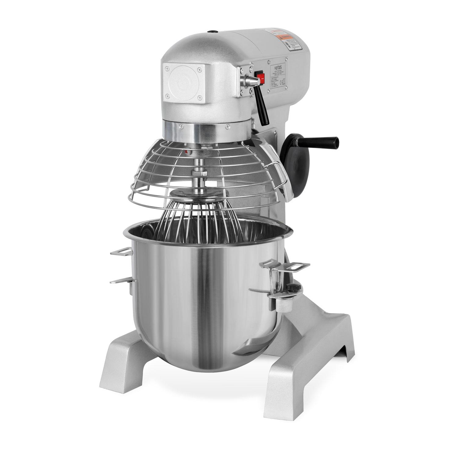 VERTES Professionelle Teigknetmaschine Knetmaschine Teigmaschine mit Planetenrührwerk, 20L Kapazität, Edelstahl Rührschüssel, Rührblatt