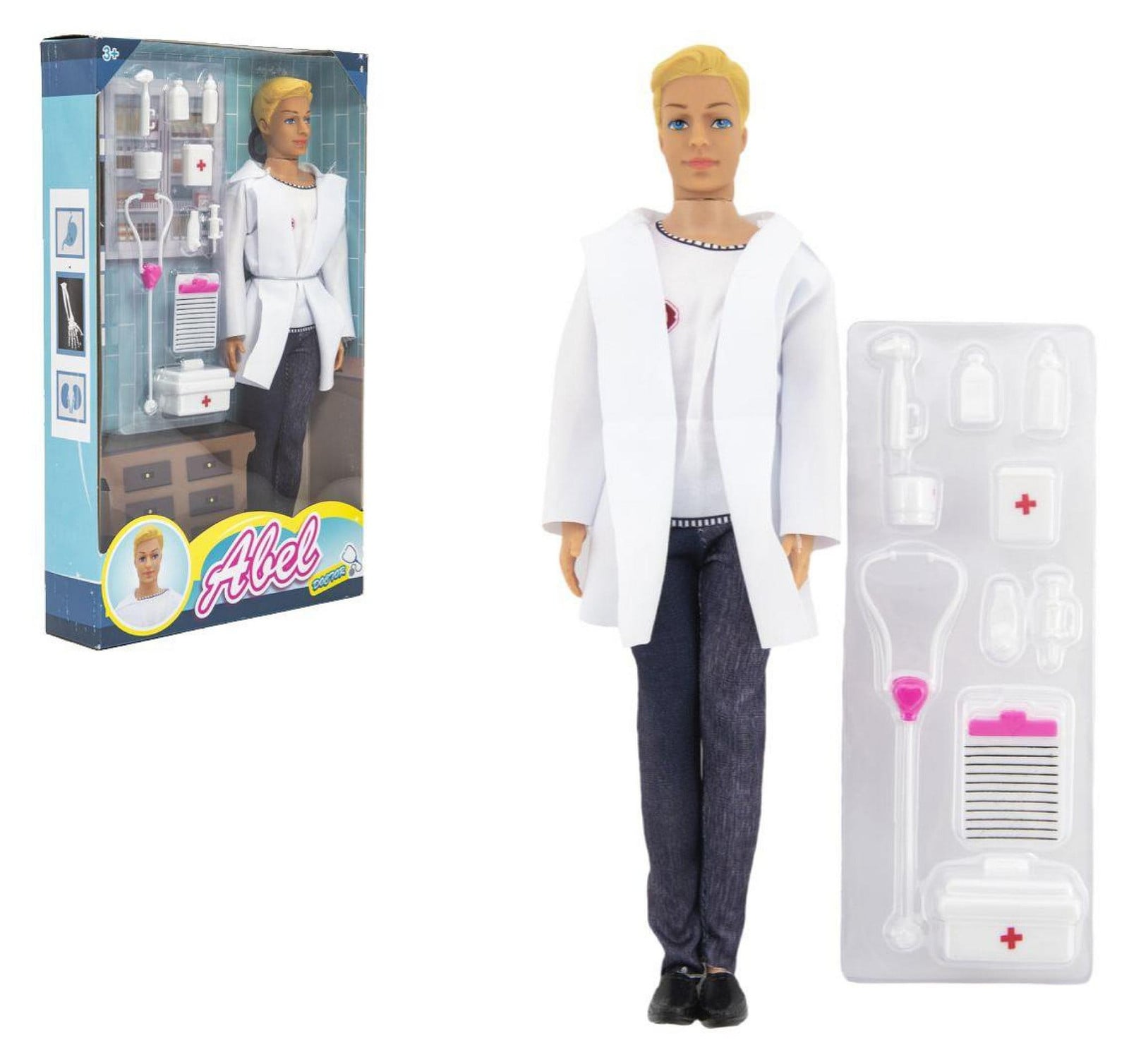 Teddies Panáček dokter speelgoed met accessoires, 30 cm