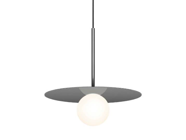 PABLO DESIGNS suspension BOLA DISC 12 (Carabine - Acier et verre opalin)
