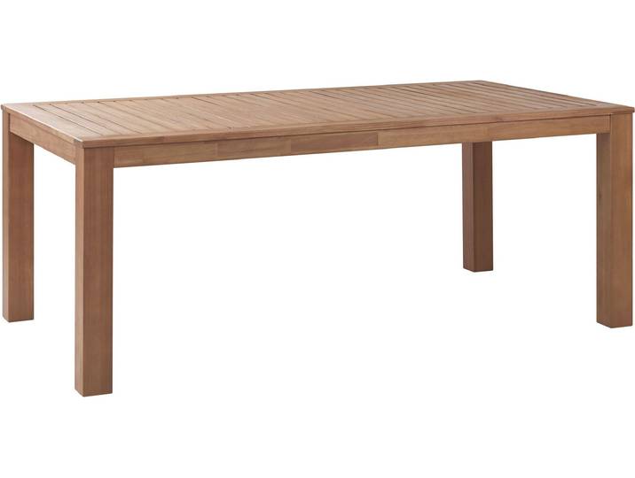 BELIANI Gartentisch Braun Akazienholz 190 x 105 cm Rechteckig Rustikaler Stil Gartenmöbel