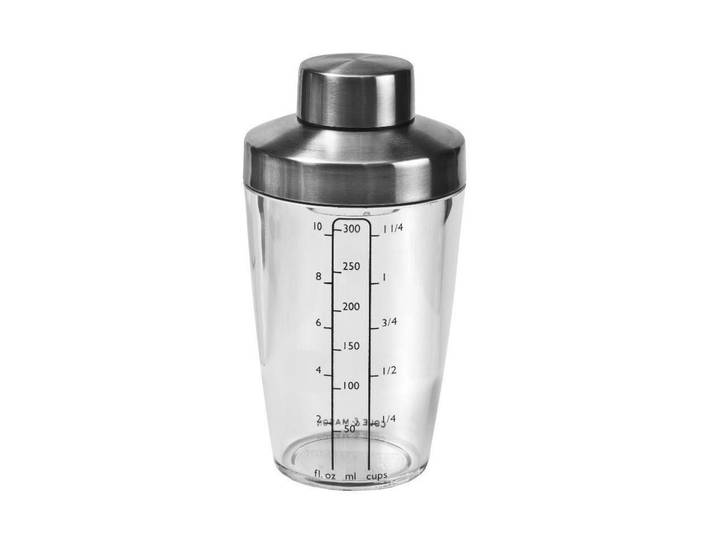 Dressing Shaker COLE & MASON Edelstahl , transparent, B:8,3cm H:16cm T:8,3cm, Kunststoff, Shaker, Dressing Shaker