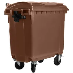 Hardwex Müllcontainer 770 l Braun mit Flachdeckel