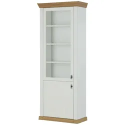 SCHÖNER WOHNEN Kollektion Vitrine  Village , weiß , Maße (cm): B: 89 H: 228 T: 43.0
