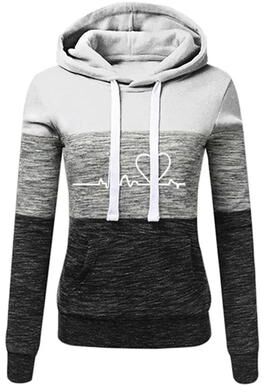 Inspired Living Color Block Womens Tracksuit Set Hooded Sweatshirt & Jogger Pants Activewear (S3XL) whitetopw s(us 4)