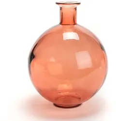 Vase Ares 25 cm Rosa - Rund Glas Amadeus 20x20 cm