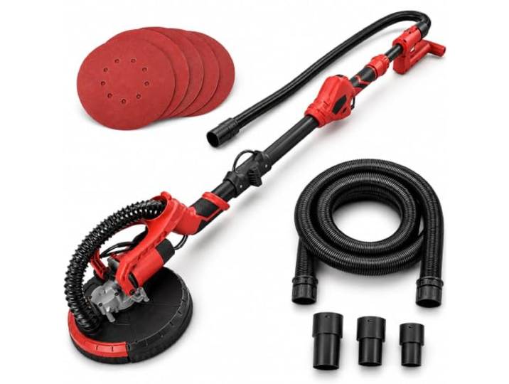 Arebos Ponceuse à Bras 710 watt Ø 225 mm régulation de vitesse tête pivotante