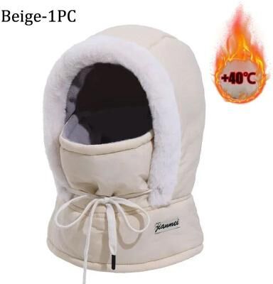 Uplift Picks Winter Thermal Balaclava Face Mask Windproof Neck Warmer mix beige