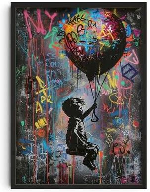 Uplift Essentials Banksy Graffiti Art Poster Street Art Series Canvas Mural Modern Banksy Image Wall Art style 13 8x12 In