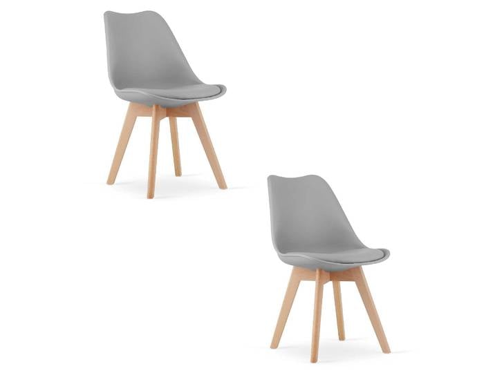 Chaises Valora MARK grises x2 Lot de 2 chaises grises au style polyvalent