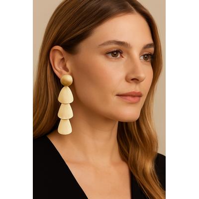 Paar Ohrstecker "Senta", Damen, Gr. Messing, gold (golden), COLLEZIONE ALESSANDRO, Ohrringe
