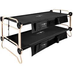 Disc-O-Bed Stockbett mit Seitentaschen XL Schwarz