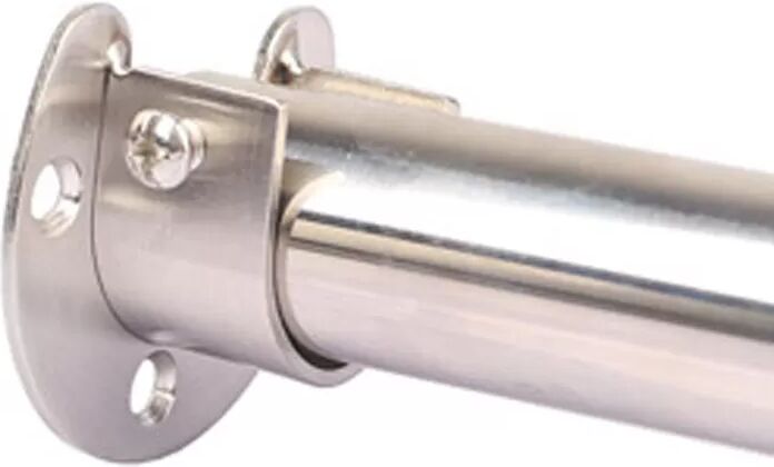 INF Kleiderstangenhalterungen aus Edelstahl, 2er-Pack XL Silber