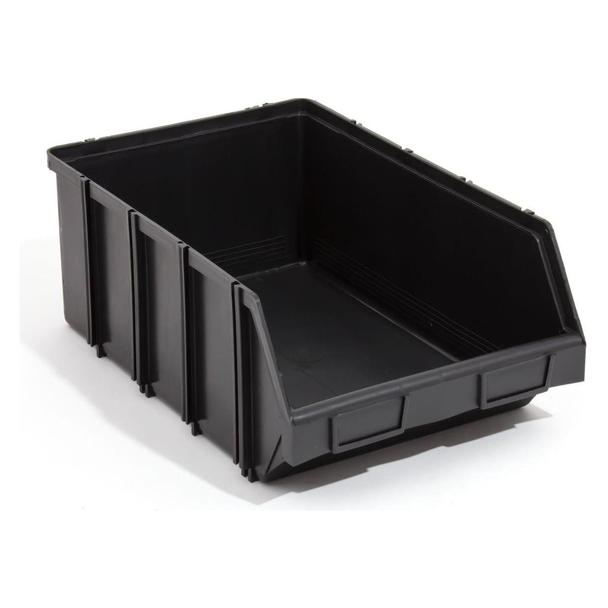 Qbrick grosse Stapelbox Sichtlagerkästen Kunstoff PP Plaste 490 x 310 x 190 Modulbox Gr. 4 schwarz (24917983)