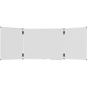 Legamaster Klapptafel 7-108363 UNITE Plus, Whiteboard, mit 2 Seitenflügeln, emailliert, 100x150cm /aufgeklappt 300cm