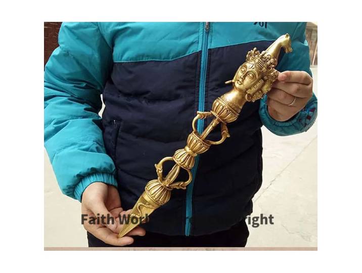 Vente en gros de fournitures bouddhistes, Exorcise les mauvais esprits, Talisman, Pratiques bouddhistes du Tibet, Vajra, Phurpa, Hayagriva, Vajrakila, 44cm