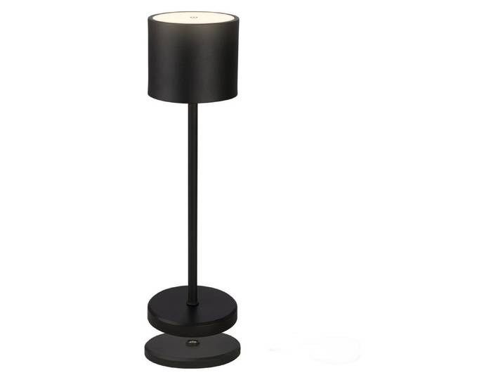 Tischlampe - 2,5W, 230lm, akku, led, dimmbar, warmweiß, schwarz