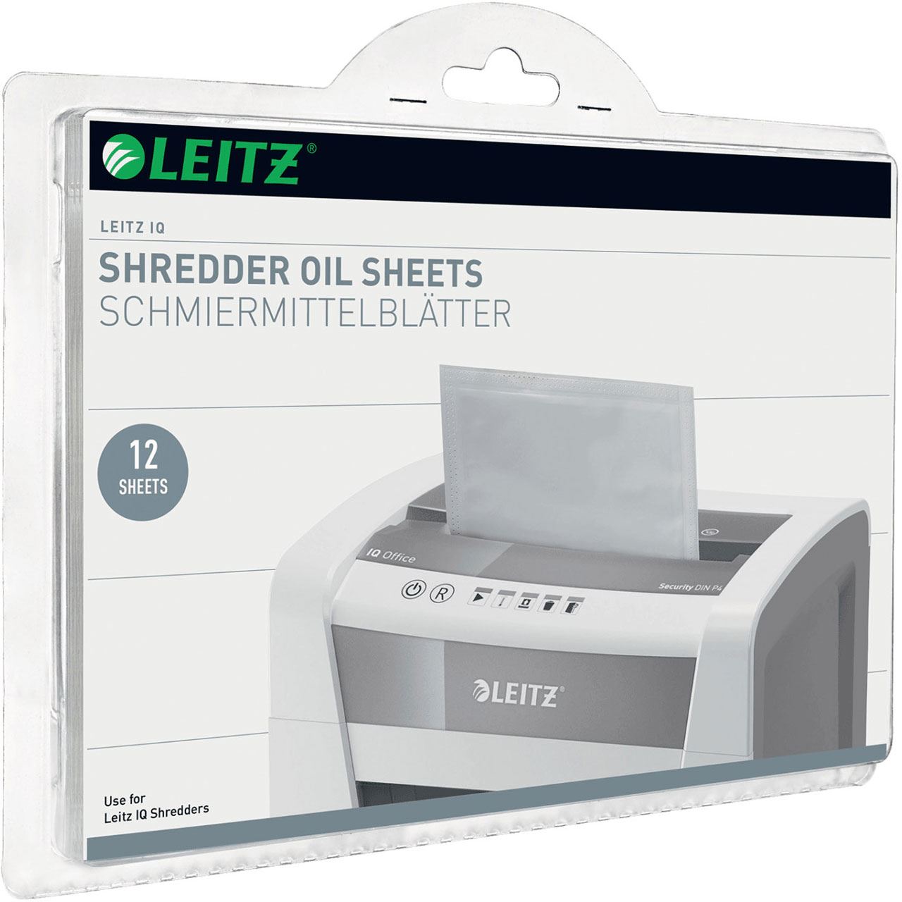 Leitz IQ Schmiermittel-Blätter für Aktenvernichter, 12 Blatt