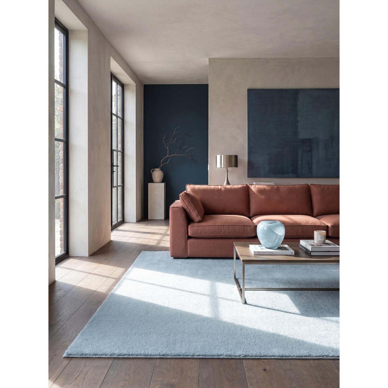 Teppich Hochflor Blau 120x160 cm - ALDAN Kadima Design