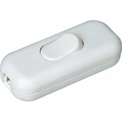 Kopp 191317086 Schnurzwischenschalter, 1-polig, 6A, Farbe: weiß  - 10 Stück