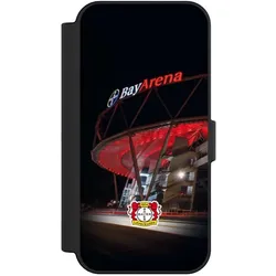 Nivocase Klapphülle für Apple iPhone 16 Handyhülle aus Kunst Leder NIVOflip schwarz Bayer 04 Leverkusen (Apple iPhone 16), Smartphone Hülle, Schwarz