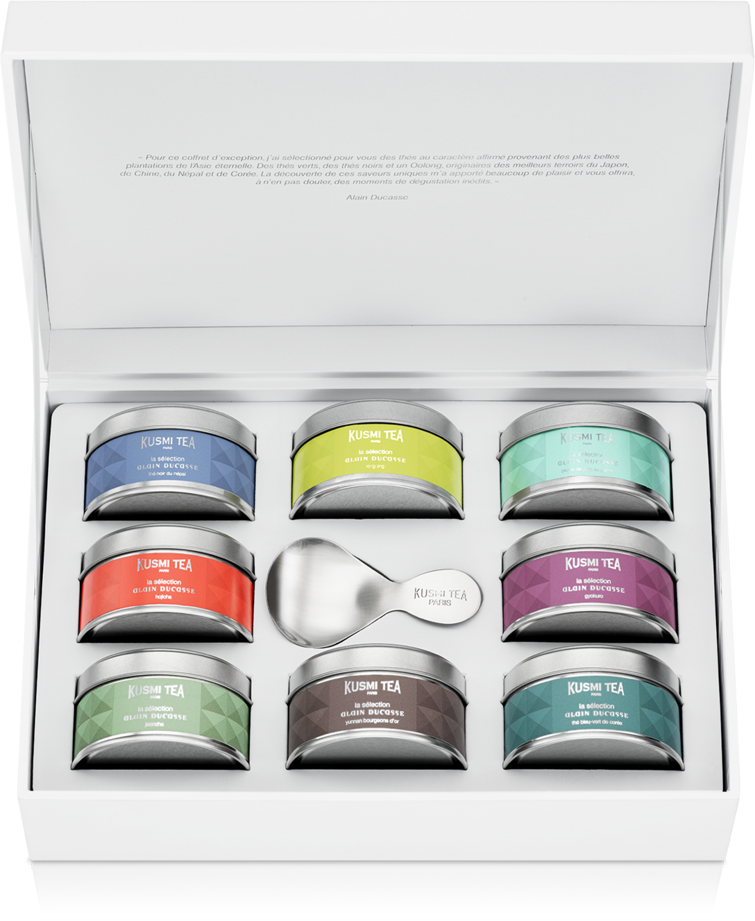 Geschenkset La Collection Alain Ducasse bio - 8 Bio-Ursprungstees - Kusmi Tea