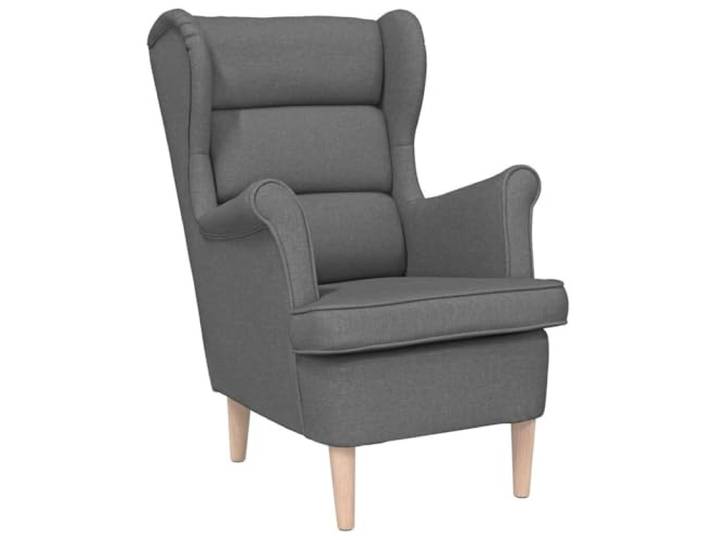 KTHLBRH Sessel dunkelgrau aus Stoff 74 x 84 x 100 cm Stoff aus 100% Polyester, Füllung aus Schaumstoff, Holzstruktur aus Gummi, maximale Belastung 110 kg, vielseitig einsetzbar