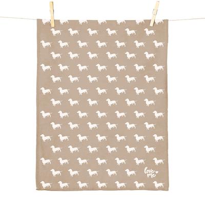 Geschirrtuch PAD "DOG", beige, Baumwolle, Geschirrtücher, Geschirrtuch, Charmantes Hundemotiv, weiche Qualität, OEKO-TEX-zertifiziert