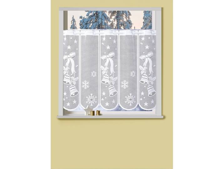 Kurzstore Glöckchen mit Stangendurchzug, Weiss, Größe 788 (H45xB105 cm)