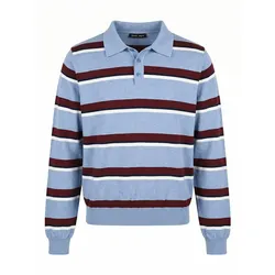 Polo-Pullover kurzer Knopfleiste Louis Sayn blau, 54