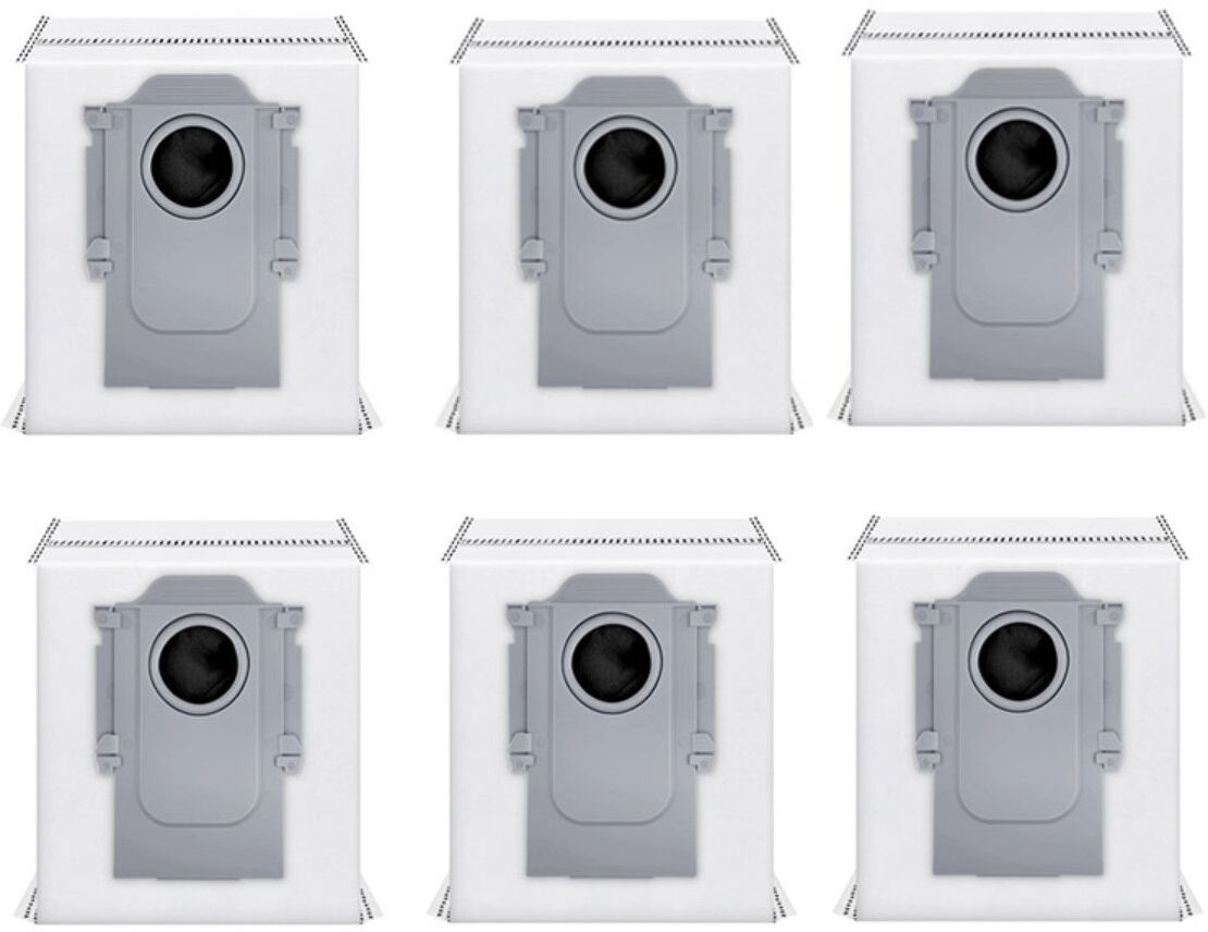 INF Aktivkohle-Staubbeutel 6er-Pack – Ersatz-Vlies-Staubbeutel mit Aktivkohlefilter, kompatibel mit Roborock G30 Space und