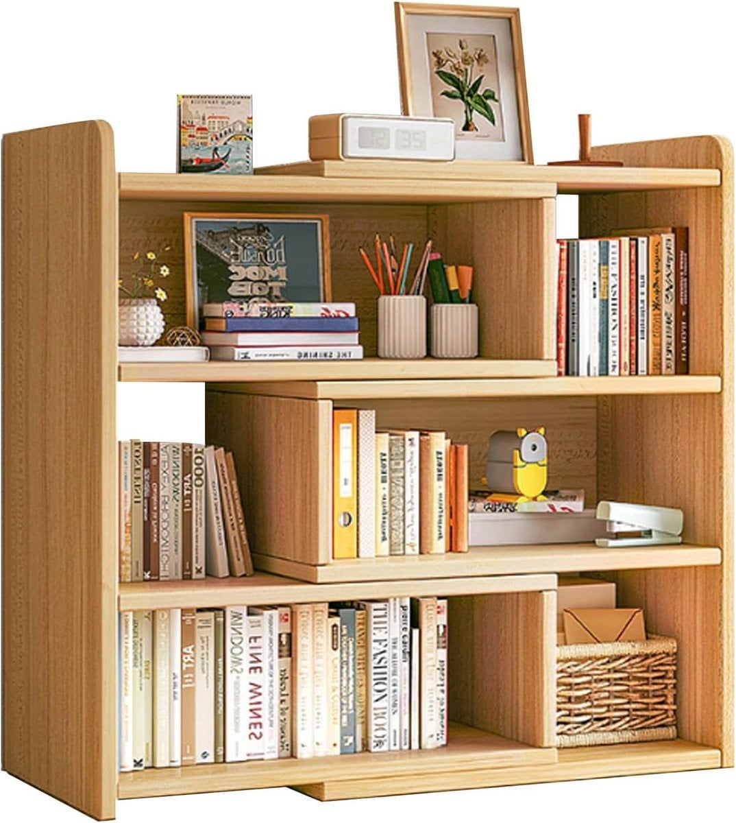 Verstelbaar Bureau Boekenplank Desktop Opslag Rek voor Kantoororganisatie
