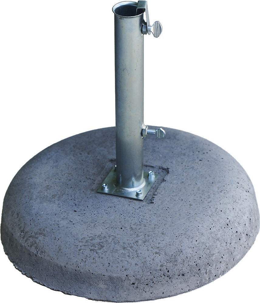 kaiserkraft Schirmständer rund, aus Naturbeton, für Stock-Ø bis 38 mm