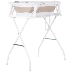 Chipolino Babybadewanne-Set Malibu 78 cm, Ständer, klappbar, Thermometer, Ablauf beige