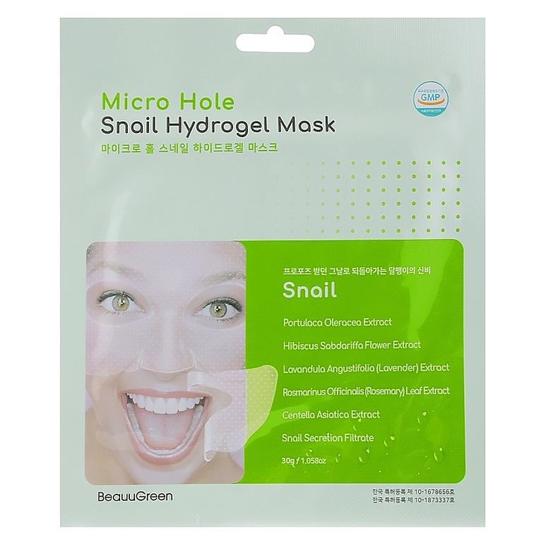 Beauugreen Snail, Hydrogel, Nutritive, Sheet Mask, For Face, 23 g For Women (23 g) (62777515)
