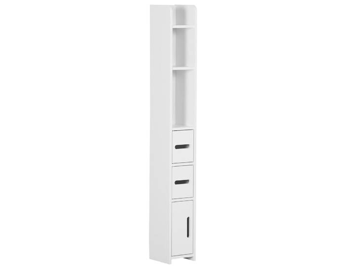 Meuble bas colonne rangement salle de bain wc blanc