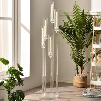 All Categories Goods Acrylic 5 Arm Candelabra Clear Candlestick Holder For Wedding Ceremony And Home Decor Acrylic 5 Arm Candelabra Clear Candlestick Holder For Wedding Ceremony And Home Decor