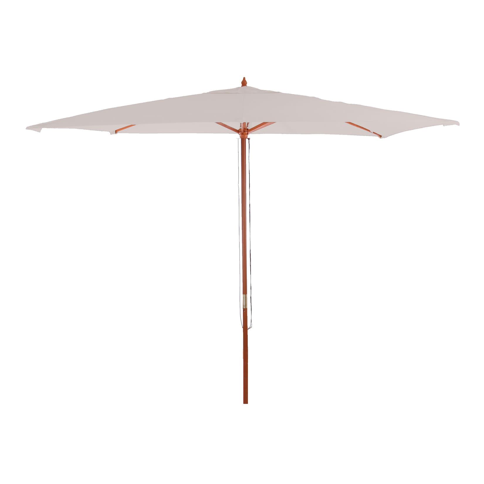 Sonnenschirm Lissabon, Gartenschirm Marktschirm, Ø 3m Polyester/Holz ~ creme