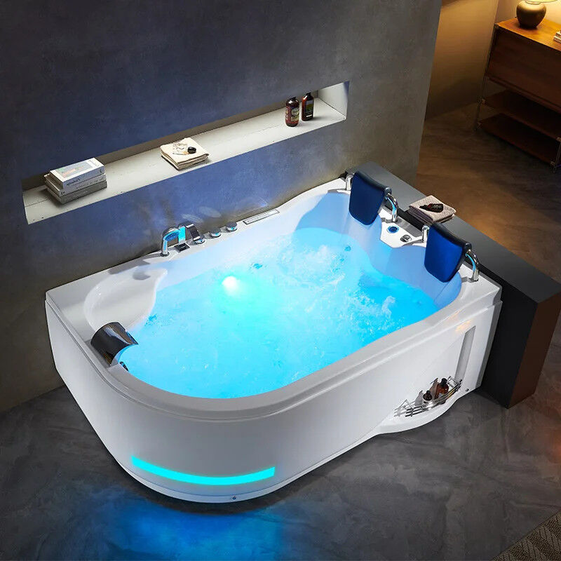 Distribain Baignoire balnéo asymétrique Genova Gauche 40 jets