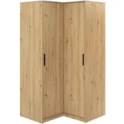 ECKSCHRANK Kavo, Eckdrehtürenschrank mit 2 Türen, Eiche Artisan
