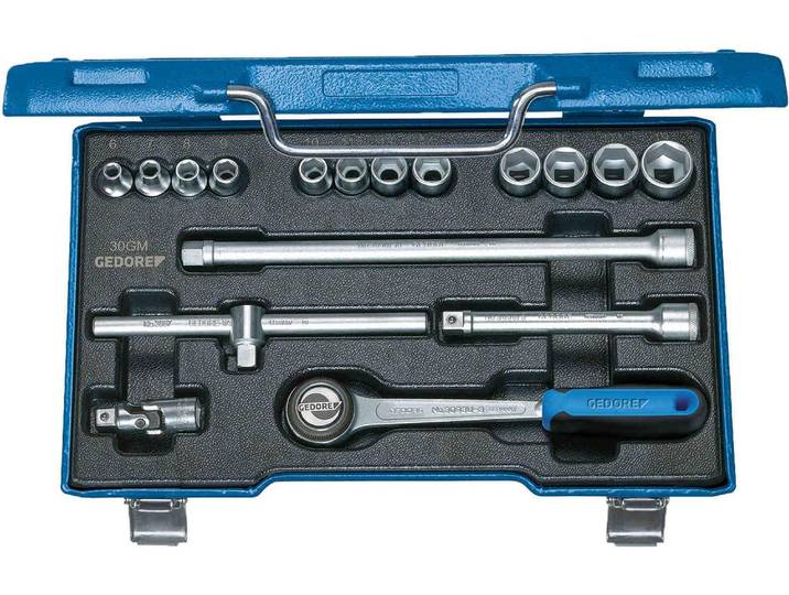 Gedore coffret de douilles 30 GMU-3 3/8\ 17 pièces 6-19 mm