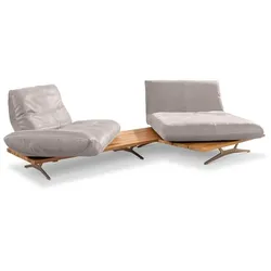 KOINOR Ecksofa Marilyn Leder Grau Asphalt