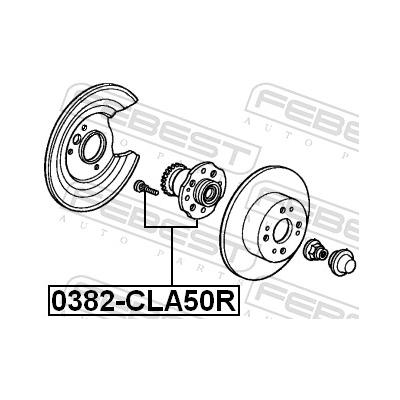 FEBEST Radnabe 0382-CLA50R Hinterachse für HONDA