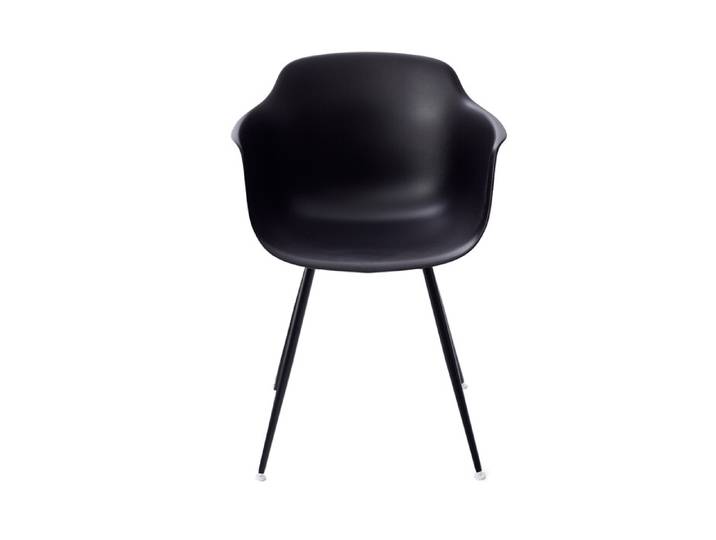 Armlehn-Stuhl Alba schwarz Sitz/Beine 57x80x52 cm