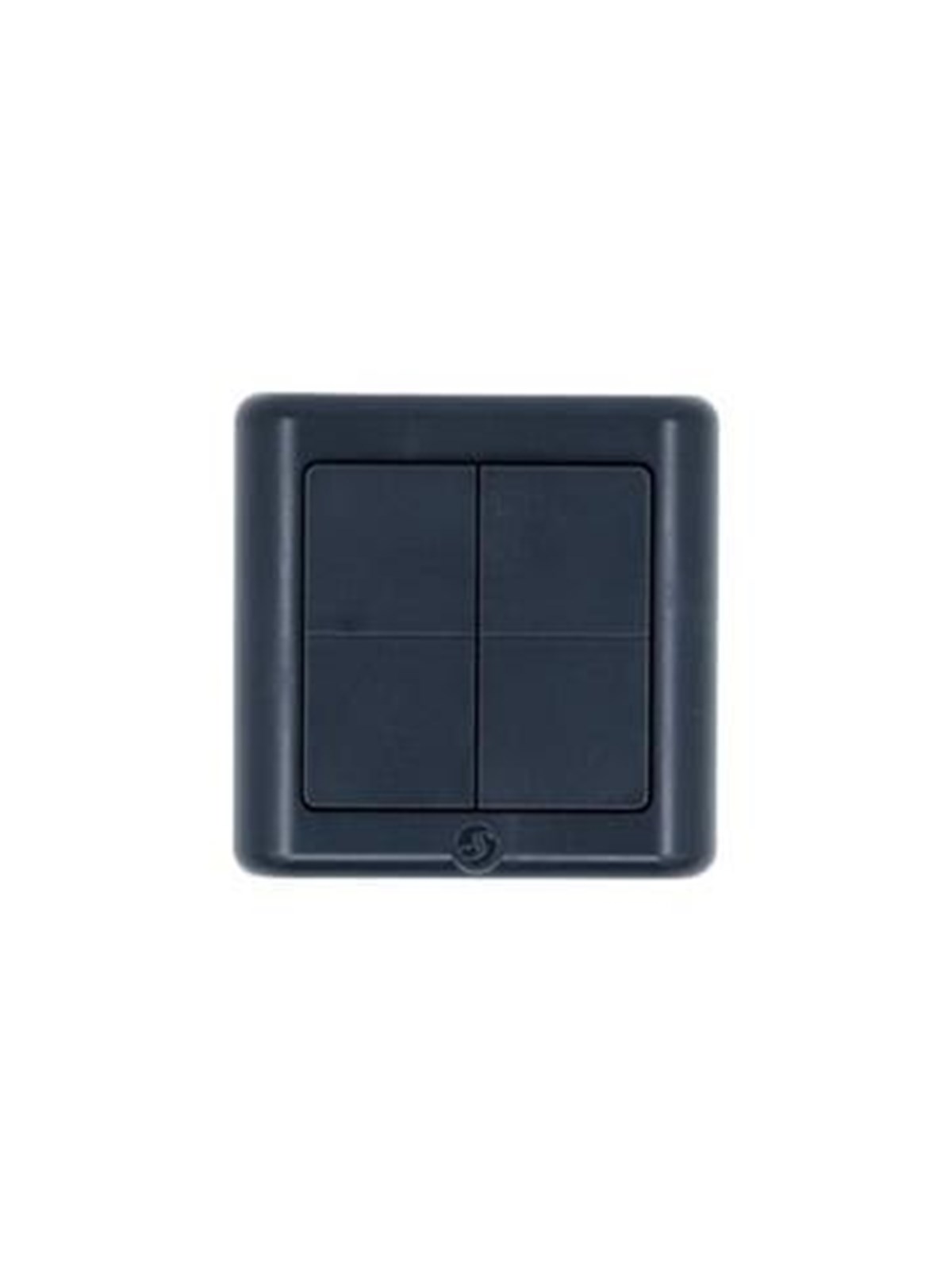 Shelly BLU Wall Switch 4 ZB DK Grey - Flacher, batteriebetriebener Wandschalter zur Aufputzmontage