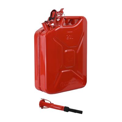 TRUTZHOLM Metallkanister 20 Liter inkl. Ausgießer + Halterung rot Dieselkanister Benzinkanister