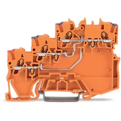 Wago 2000-5372 3-Leiter-Initiatoreneinspeiseklemme,mit farbig bedruckten Leitereinführungen,1 mm2,orange 20005372  - 15 Stück