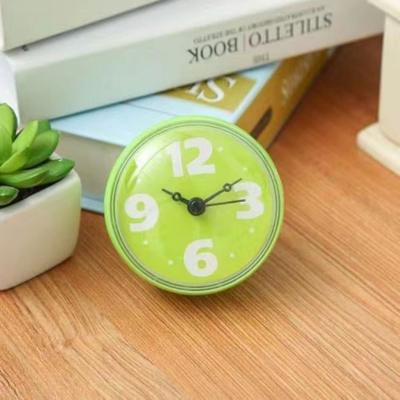 Universal Stock Portable Waterproof Shower Clock With Suction Cup Anti Fog Bathroom Wall Clock green