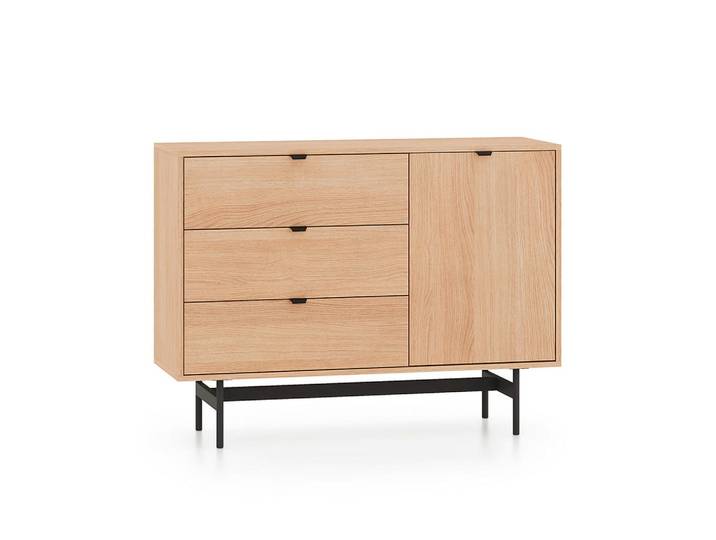 Petits-meubles Sideboard Nila Holz, Braun, Holzwerkstoff, 3 Schubladen, 115x85x40 cm, Kleinmöbel, Kommoden, Sideboards