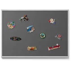MAGNETTAFEL 100x70 cm Weißer Rahmen Farbe Olivgrün