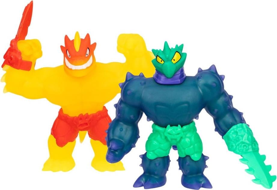 Goo Jit Zu Helden Meteor Madness versus Pack Flame Blazag Moose